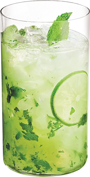 Fresh Mojito Cocktail Glass PNG image