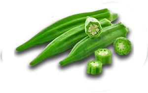 Fresh Okra Podsand Slices.png PNG image