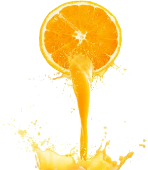Fresh Orange Juice Splash PNG