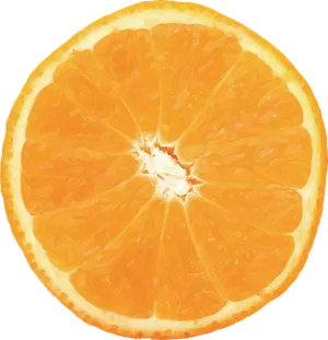 Fresh Orange Slice Black Background PNG image
