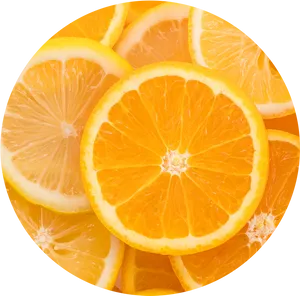 Fresh Orange Slices Background PNG image