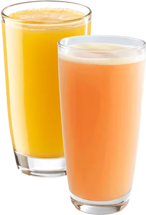 Fresh Orangeand Carrot Juices PNG image