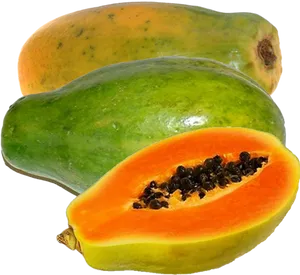 Fresh Papaya Fruit Variety PNG