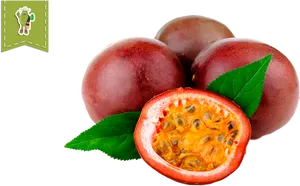 Fresh Passion Fruit Display PNG image