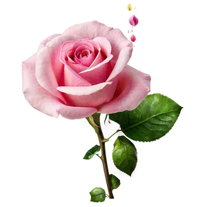Fresh Pink Rose PNG Ijs29