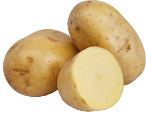 Fresh Potatoes Black Background PNG image
