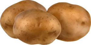 Fresh Potatoes Black Background
