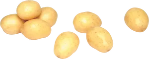 Fresh Potatoes Isolatedon Black Background PNG image