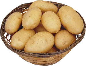 Fresh Potatoesin Basket PNG image