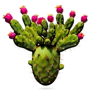 Fresh Prickly Pear Cactus Png Vmh PNG image