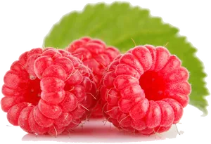 Fresh Raspberrieswith Leaf.png PNG image