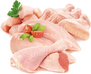 Fresh Raw Chicken Variety Pack PNG image