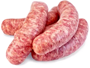 Fresh Raw Sausage Links PNG image