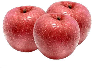 Fresh Red Apples With Water Droplets.png