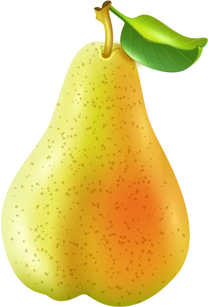 Fresh Ripe Pear Illustration PNG image