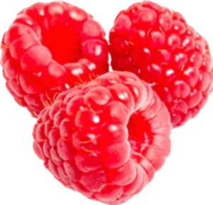 Fresh Ripe Raspberries Cluster.png PNG image