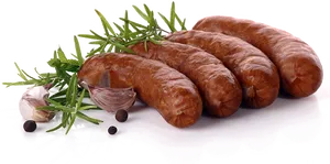 Fresh Sausageswith Herbsand Spices.png PNG