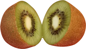 Fresh Sliced Kiwi Fruit PNG image