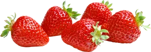 Fresh Strawberries Black Background