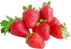 Fresh Strawberries Black Background