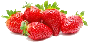 Fresh Strawberries Isolatedon Black