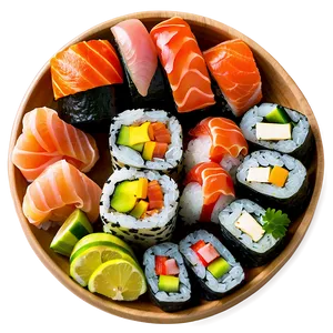 Fresh Sushi Platter PNG 05212024
