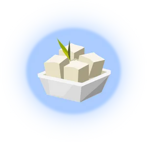 Fresh Tofu Cubes Illustration PNG image