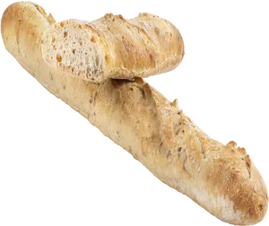 Fresh Traditional French Baguette PNG image