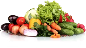 Fresh Vegetable Assortment Diet Concept PNG image