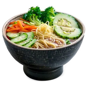 Fresh Vegetable Ramen Bowl PNG 06212024 PNG