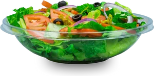 Fresh Vegetable Salad Bowl PNG image