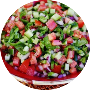 Fresh Vegetable Salad Bowl PNG image