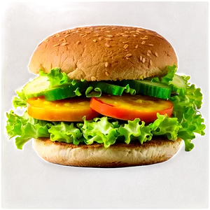 Fresh Veggie Burger Feast Png 6 PNG image