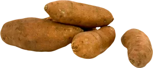 Fresh Whole Potatoes Isolated