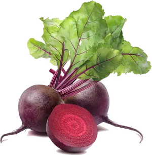 Fresh Wholeand Halved Beetroot PNG