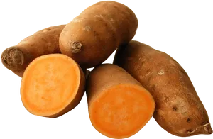 Fresh Yams Isolatedon Background PNG image