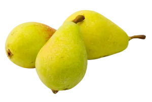 Fresh Yellow Pears Black Background