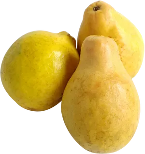 Fresh Yellow Pears Isolated PNG image