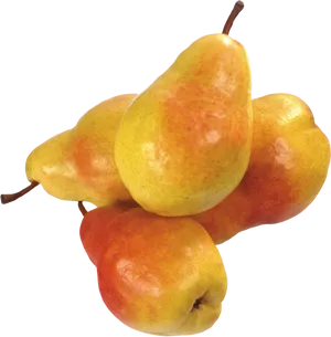 Fresh Yellow Pears Transparent Background PNG