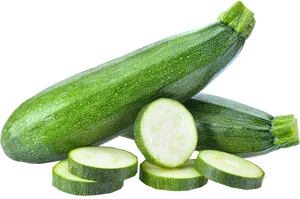 Fresh Zucchiniand Slices.png PNG