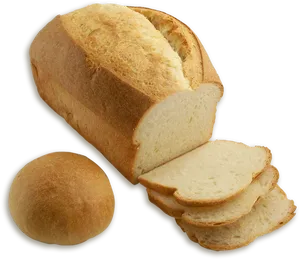 Freshly Baked Breadand Slices.jpg PNG image