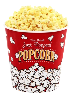 Freshly Popped Popcorn Bucket PNG image