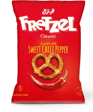 Fretzel Sweet Chili Pepper Snack Package PNG