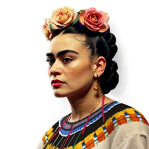 Frida Kahlo Portrait Mexico Png Ydy67 PNG image