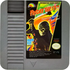 Fridaythe13th N E S Game Cartridge PNG image