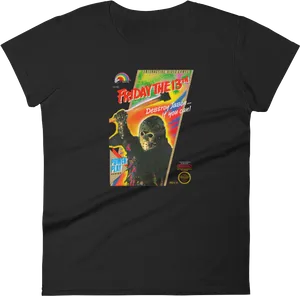 Fridaythe13th Video Game Tshirt PNG image