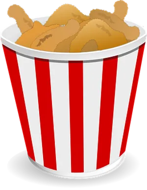 Fried Chicken Bucket Illustration PNG image