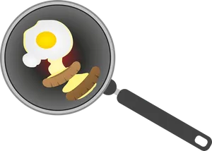 Fried Eggand Sausagesin Pan PNG image