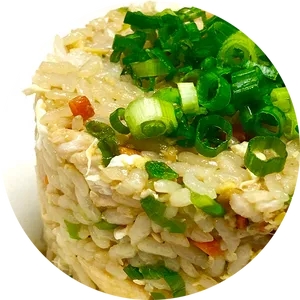 Fried Ricewith Green Onions PNG image