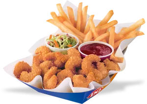 Fried Shrimpand Fries Combo